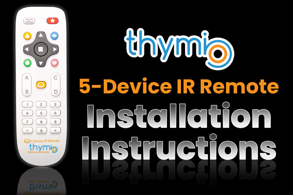 5-device IR Thymio Remote Control Easy Installation Instructions