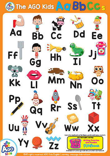 Free ESL/EFL ABCs and 123s Alphabet Posters (Numbers, Phonics) – BINGOBONGO