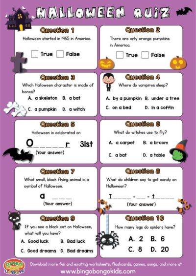 free Halloween quiz